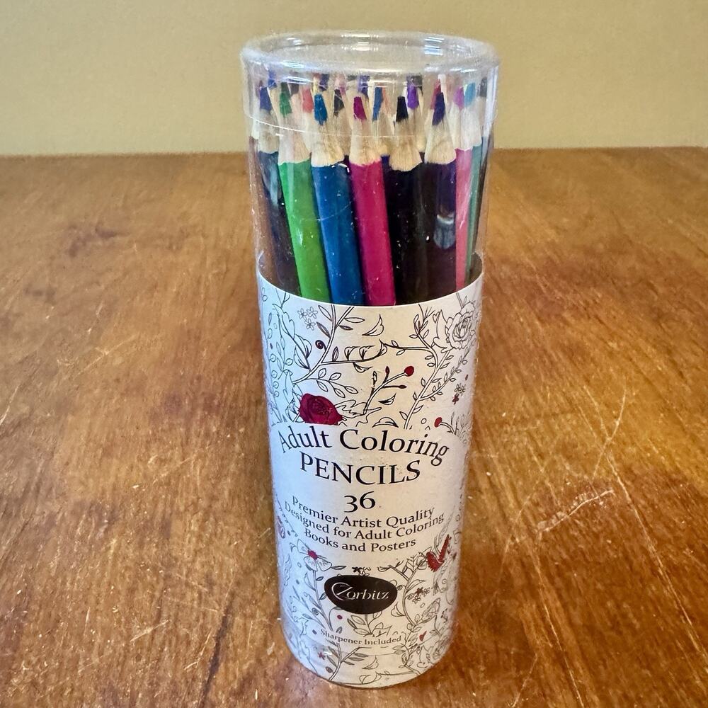 Zorbitz 36 Adult Coloring Pencils Artist Quality Colored Pencils Sealed New